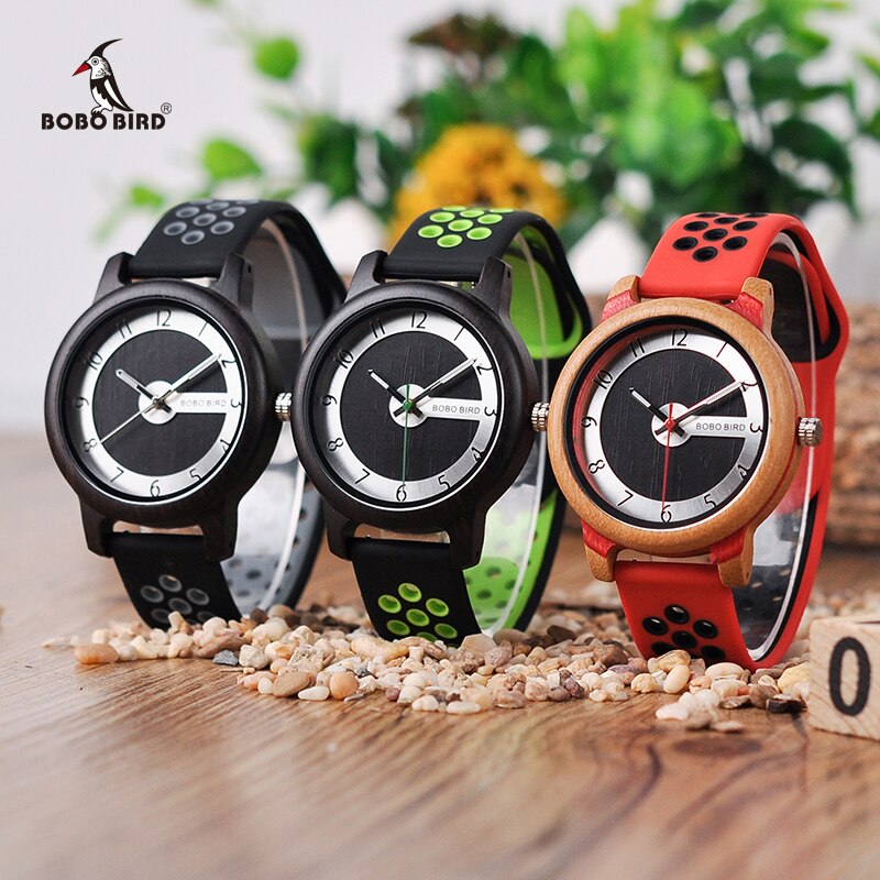 Relogio Masculino BOBO BIRD Silicone Watch Men Bamboo Wood Women Watches Quartz erkek kol saati Accept Logo Drop Shipping