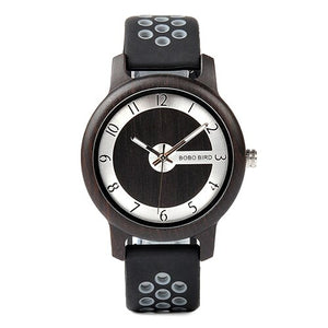 Relogio Masculino BOBO BIRD Silicone Watch Men Bamboo Wood Women Watches Quartz erkek kol saati Accept Logo Drop Shipping