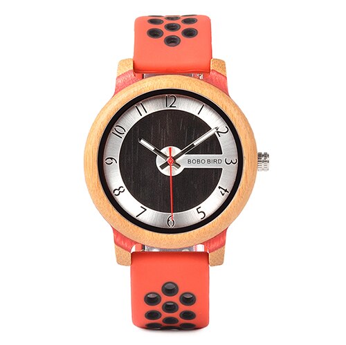 Relogio Masculino BOBO BIRD Silicone Watch Men Bamboo Wood Women Watches Quartz erkek kol saati Accept Logo Drop Shipping