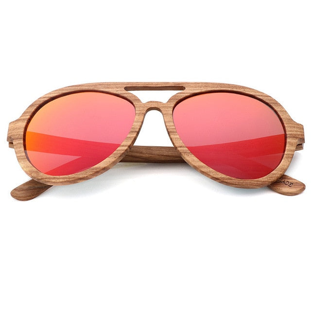 Brand Design Zebra Wood Sunglasses Men Polarized Lens Bamboo Sun Glass For Women Free shipping
