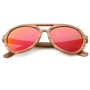 Brand Design Zebra Wood Sunglasses Men Polarized Lens Bamboo Sun Glass For Women Free shipping