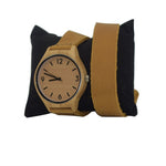 Newest Fashion Womens Leather Bamboo Wooden Watches With Long Geunine Leather Watchbands Best Gifts For Girl Friends